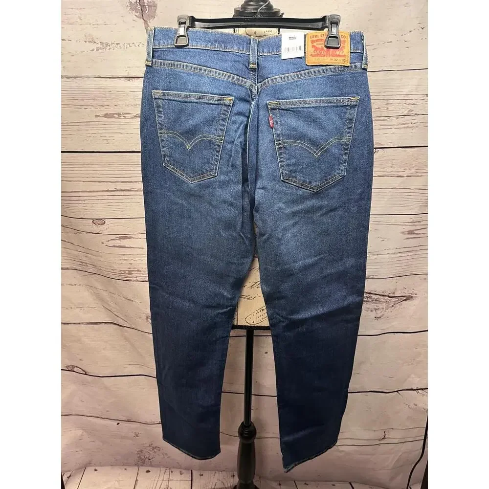 NWT Levi Strauss 514 Straight Dark Wash Jeans Unisex Size‎ 32x32